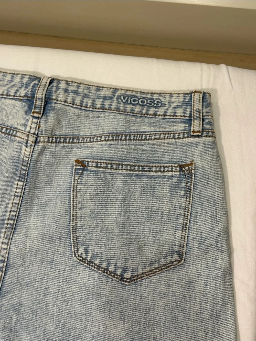 Vigoss Light-Washed Denim Cutoff Shorts